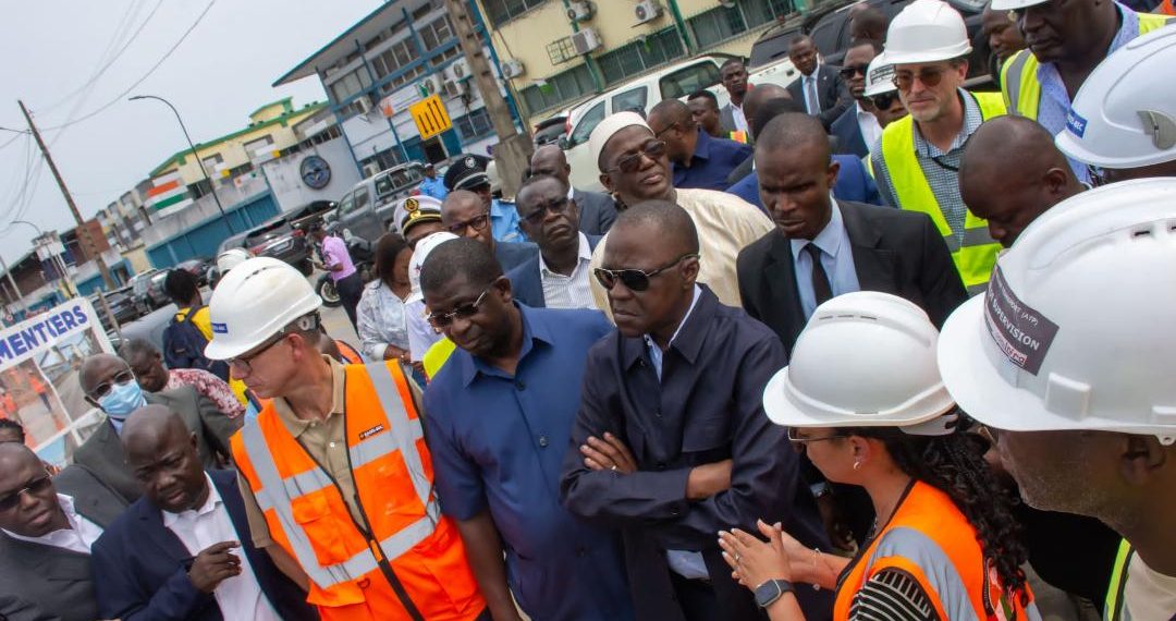Aménagement du Boulevard du Port d’Abidjan :  Amadou Koné s’imprègne de l’état d’avancement des travaux