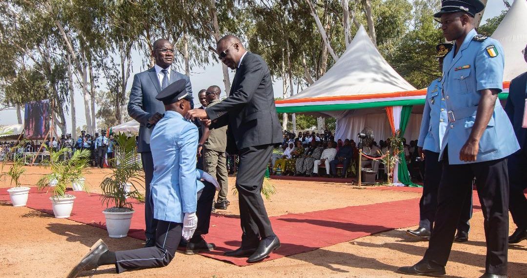 Korhogo-célébration de la 4ème promotion des élèves sous-officiers de police :  ce que Amadou Koné (parrain) et Vagondo Diomandé ont dit.